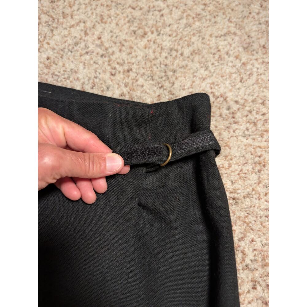 Worthington Vintage Wool Blend Black Fringe Hem Southwest Striped Wrap Skirt 10 - Picture 9 of 10